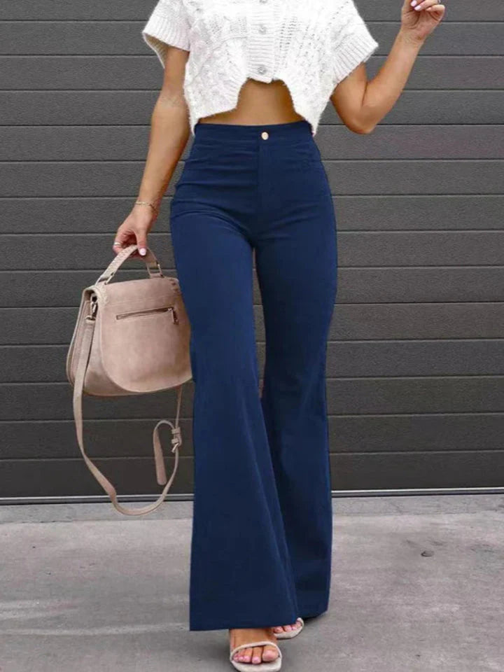 Amelie – High Waist Flared Trousers with Slim Fit Silhouette