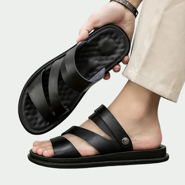 Ashton – Casual Slide Sandals with Cushioned Sole and Cross Straps