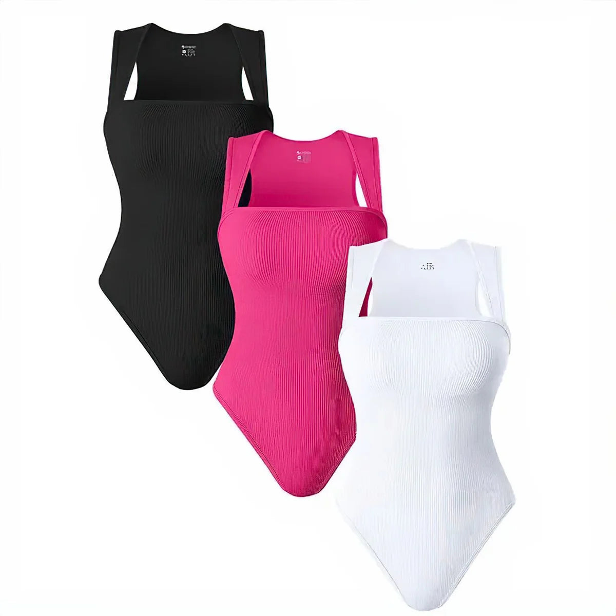 Ayva – Ribbed Bodysuit with Wide Straps and Scoop Back