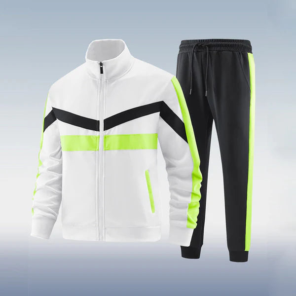 Brody – Athleisure Track Set with Striped Panel and Ribbed Trim