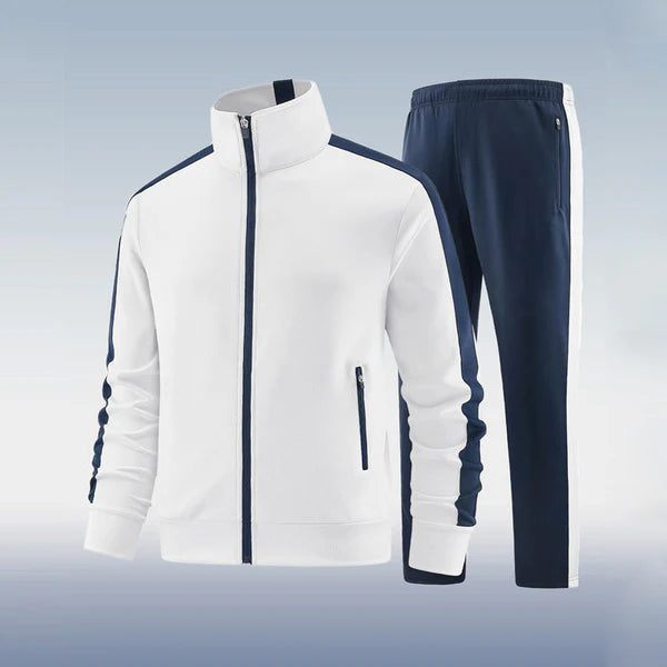 Brody – Athleisure Track Set with Striped Panel and Ribbed Trim