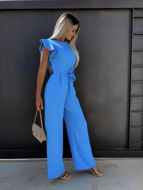 Callum – Ruffled Jumpsuit with Wide-Leg Fit for Effortless Elegance