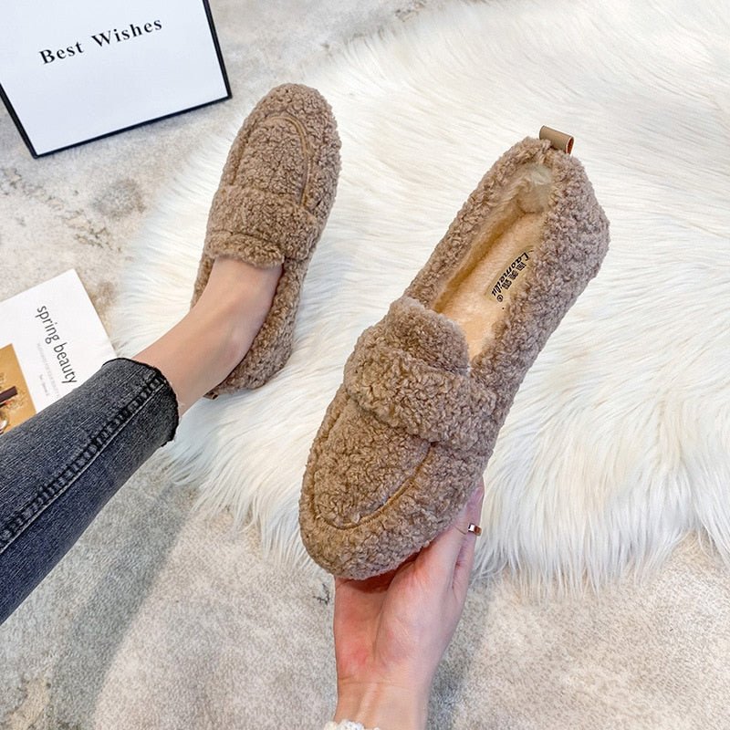 Elina | Women's Plush Slip-On Slippers