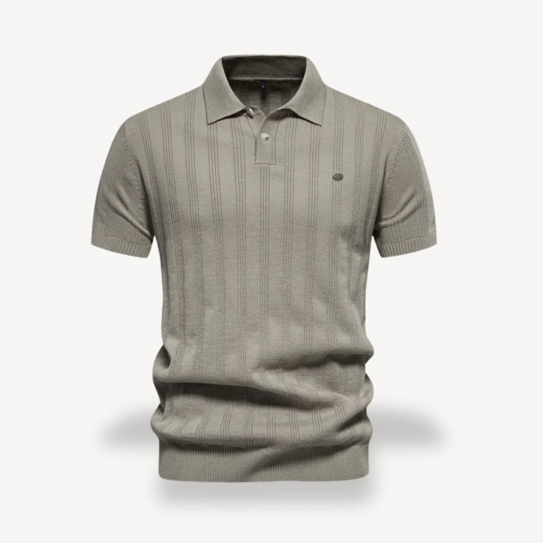 Elliot – Polo Shirt with Subtle Vertical Stripe Design