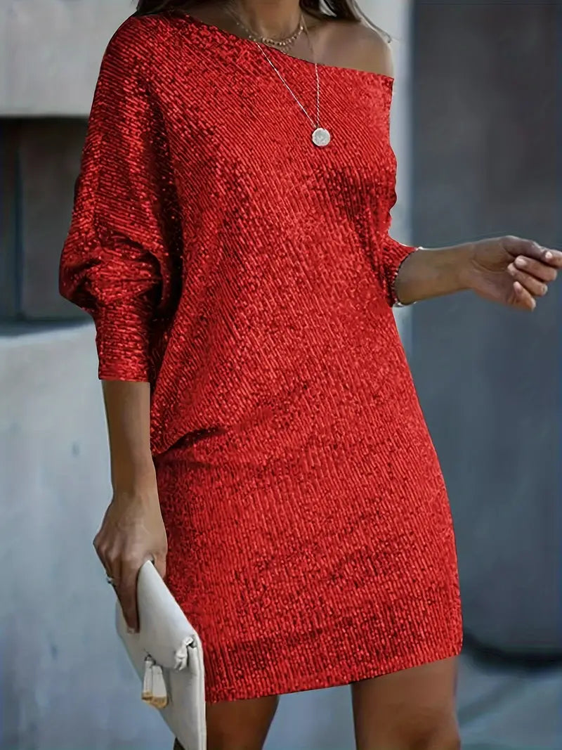 Leonie | Women's Party Sequin Contrast Dress