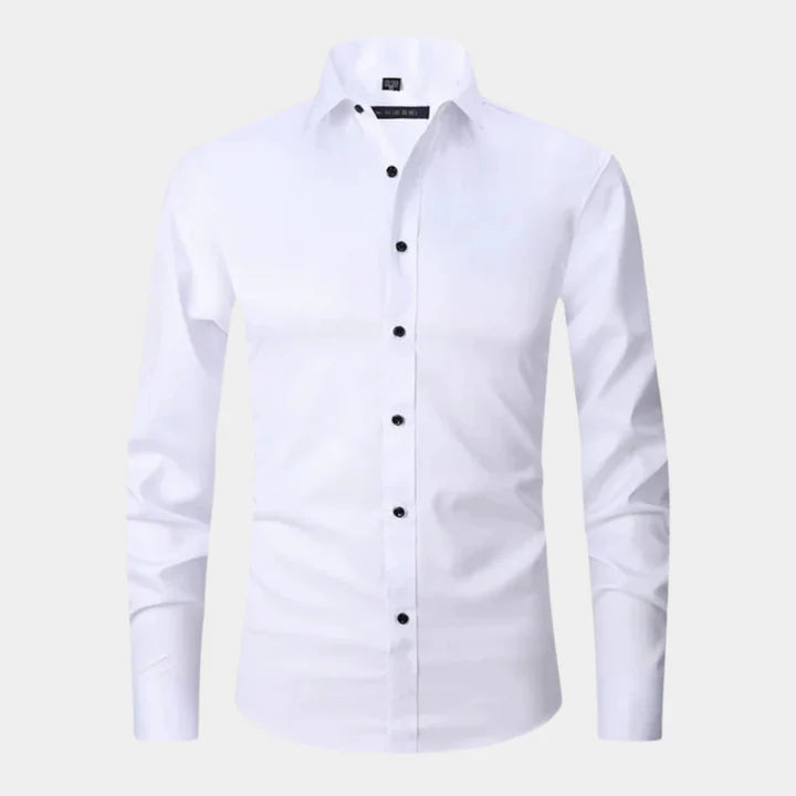 Logan – Slim-Fit Dress Shirt with Spread Collar for Formal Wear