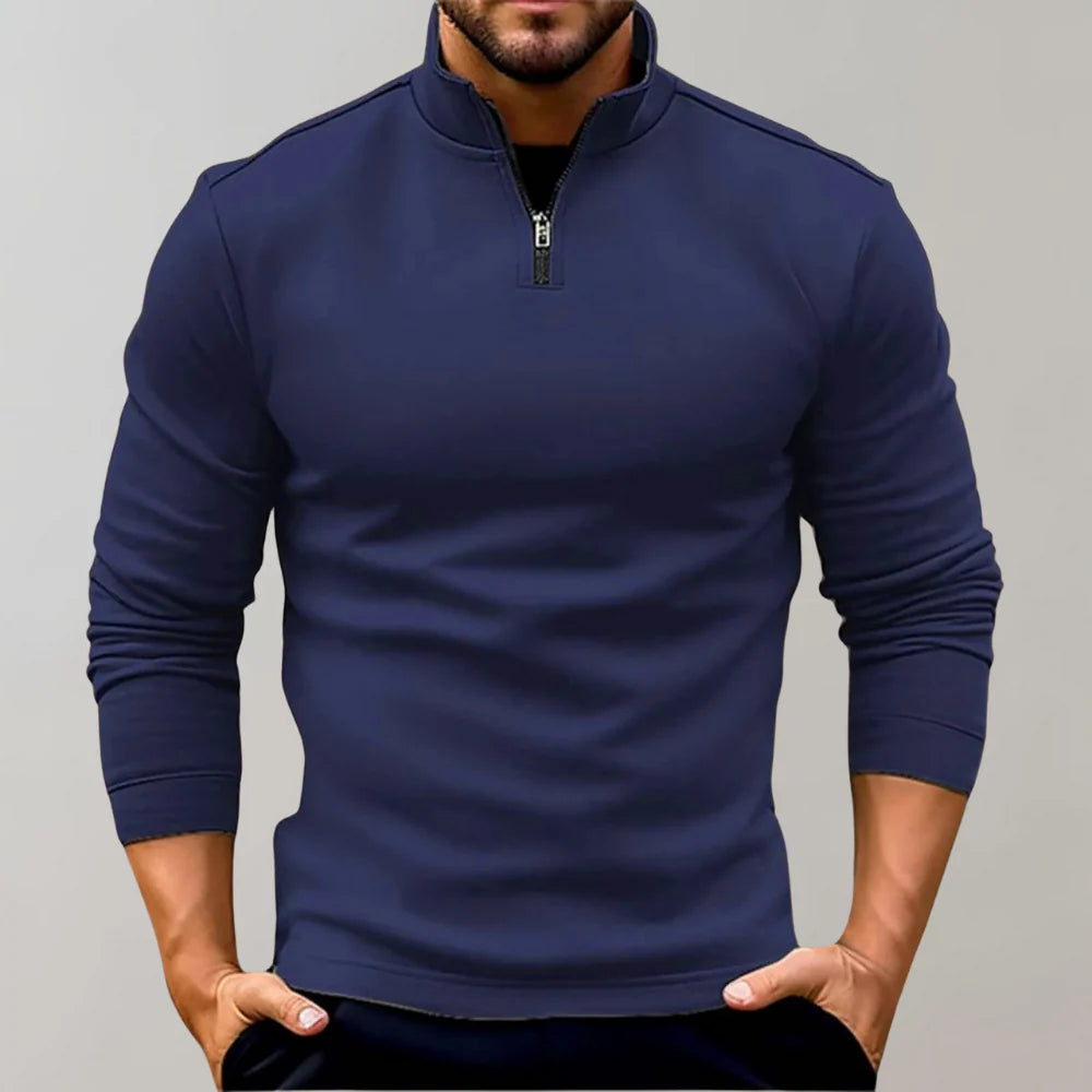 Miles – Quarter-Zip Pullover with Stand Collar for Casual Layering