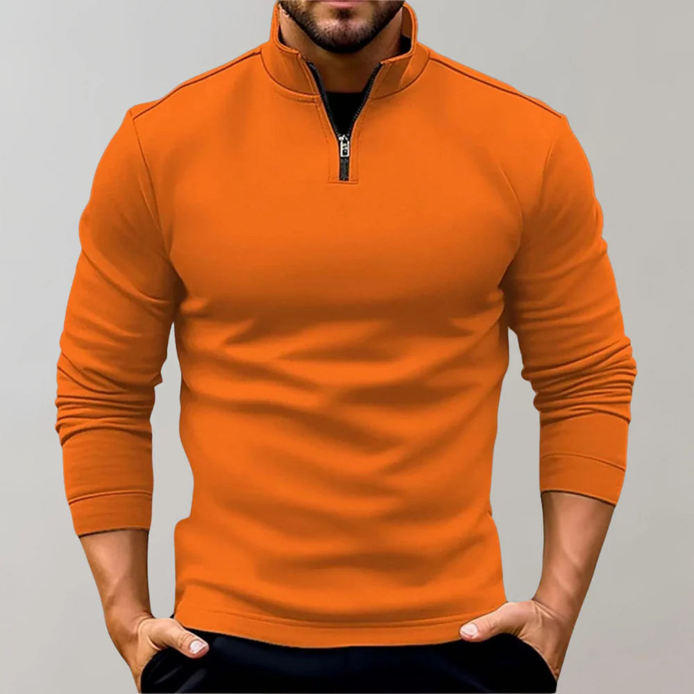Miles – Quarter-Zip Pullover with Stand Collar for Casual Layering