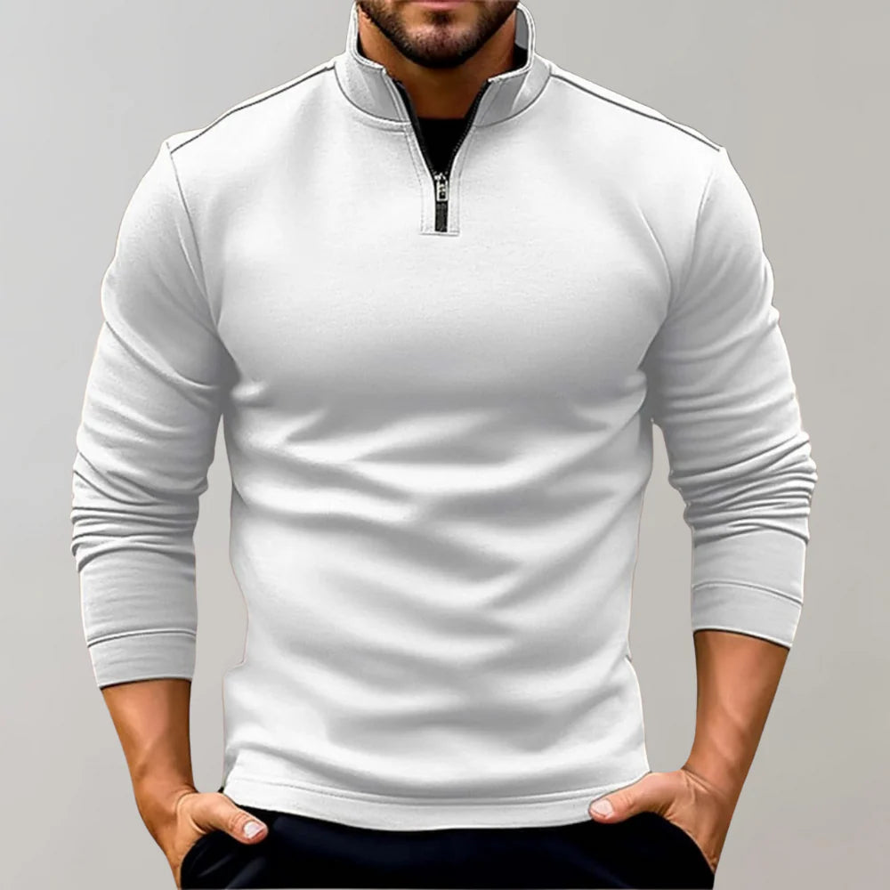 Miles – Quarter-Zip Pullover with Stand Collar for Casual Layering