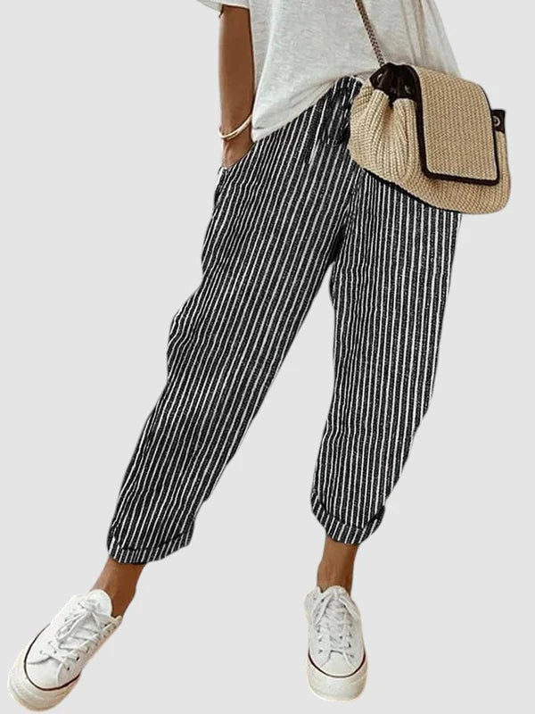 Sophia - Casual Trousers with Drawstring Waist