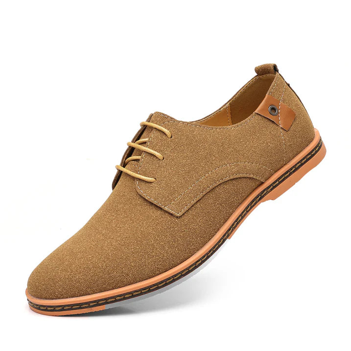 Wesley – Casual Derby Shoes with Faux Finish and Contrast Sole