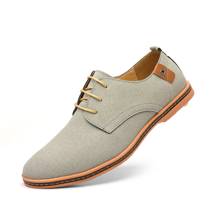 Wesley – Casual Derby Shoes with Faux Finish and Contrast Sole