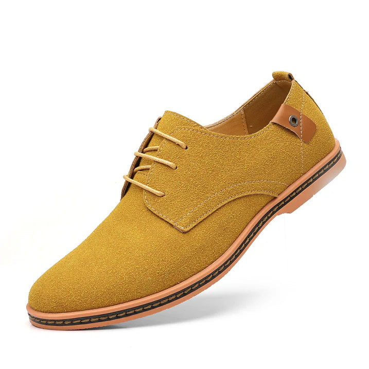 Wesley – Casual Derby Shoes with Faux Finish and Contrast Sole