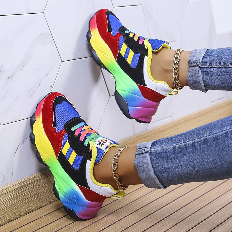 Zara – Chunky Streetwear Sneakers with Multicolor Panel Design