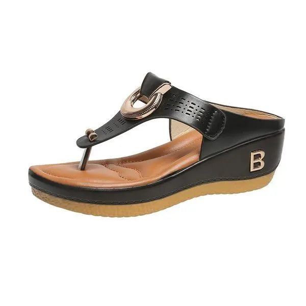 Talia | Women's Summer Wedge Sandals with Buckle Detail