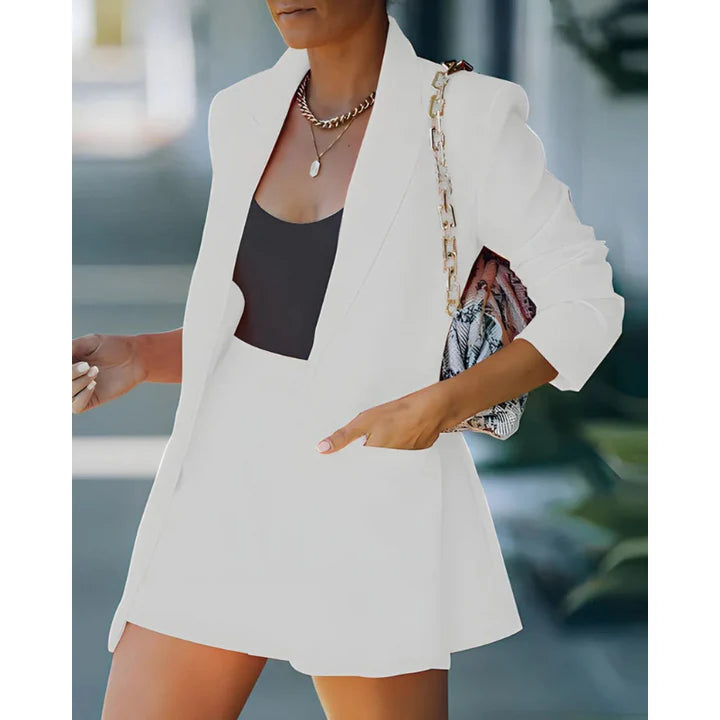 Adeline – Blazer and Shorts Set with Tailored Fit and Lapel Collar