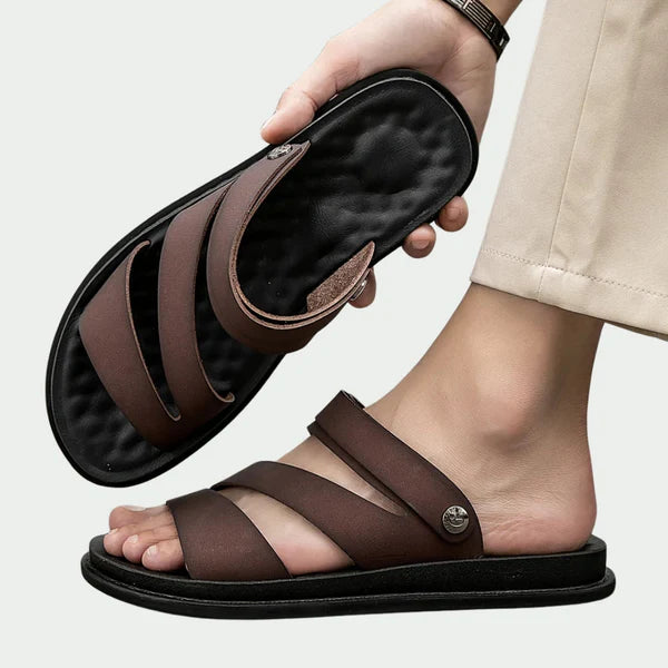 Ashton – Casual Slide Sandals with Cushioned Sole and Cross Straps