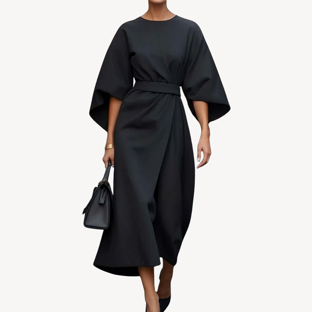 Aurelia | Women's Wedding Guest Puff Sleeve Midi Dress