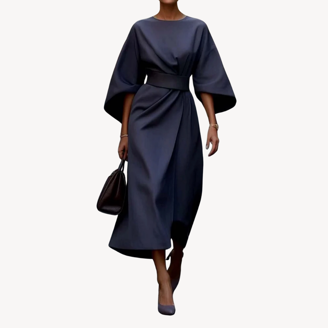 Aurelia | Women's Wedding Guest Puff Sleeve Midi Dress