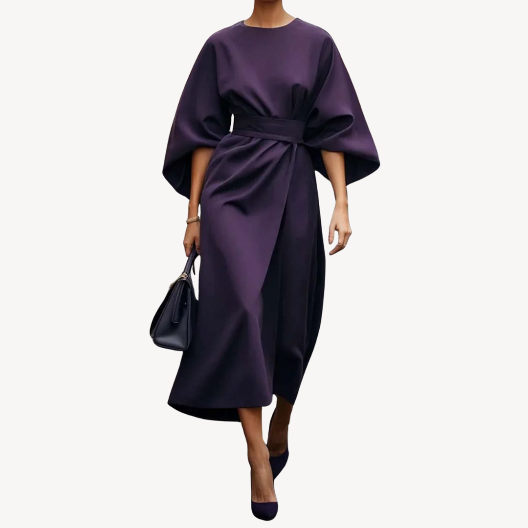 Aurelia | Women's Wedding Guest Puff Sleeve Midi Dress