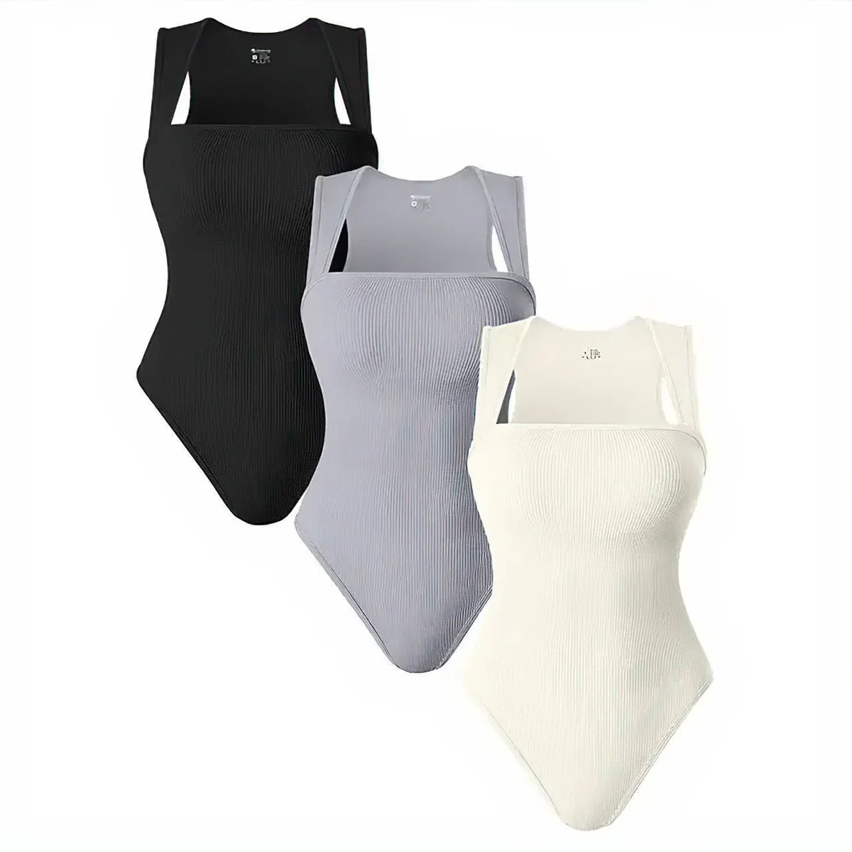 Ayva – Ribbed Bodysuit with Wide Straps and Scoop Back