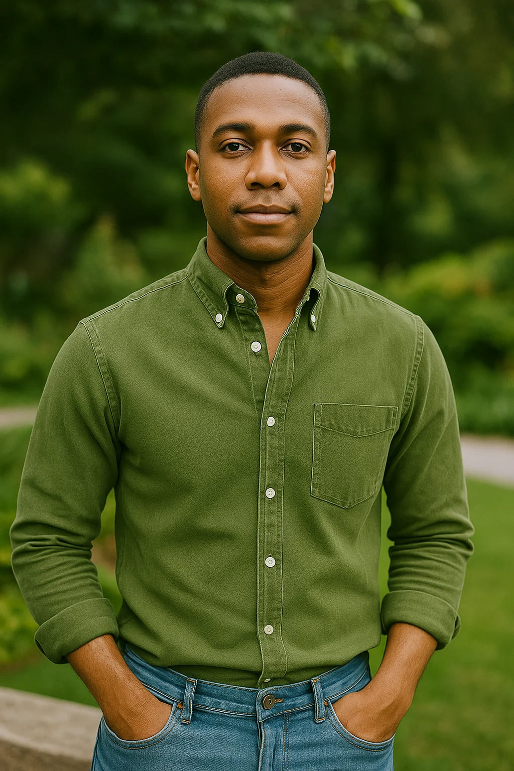 Caleb - Button-Down Oxford Shirt with Structured Collar