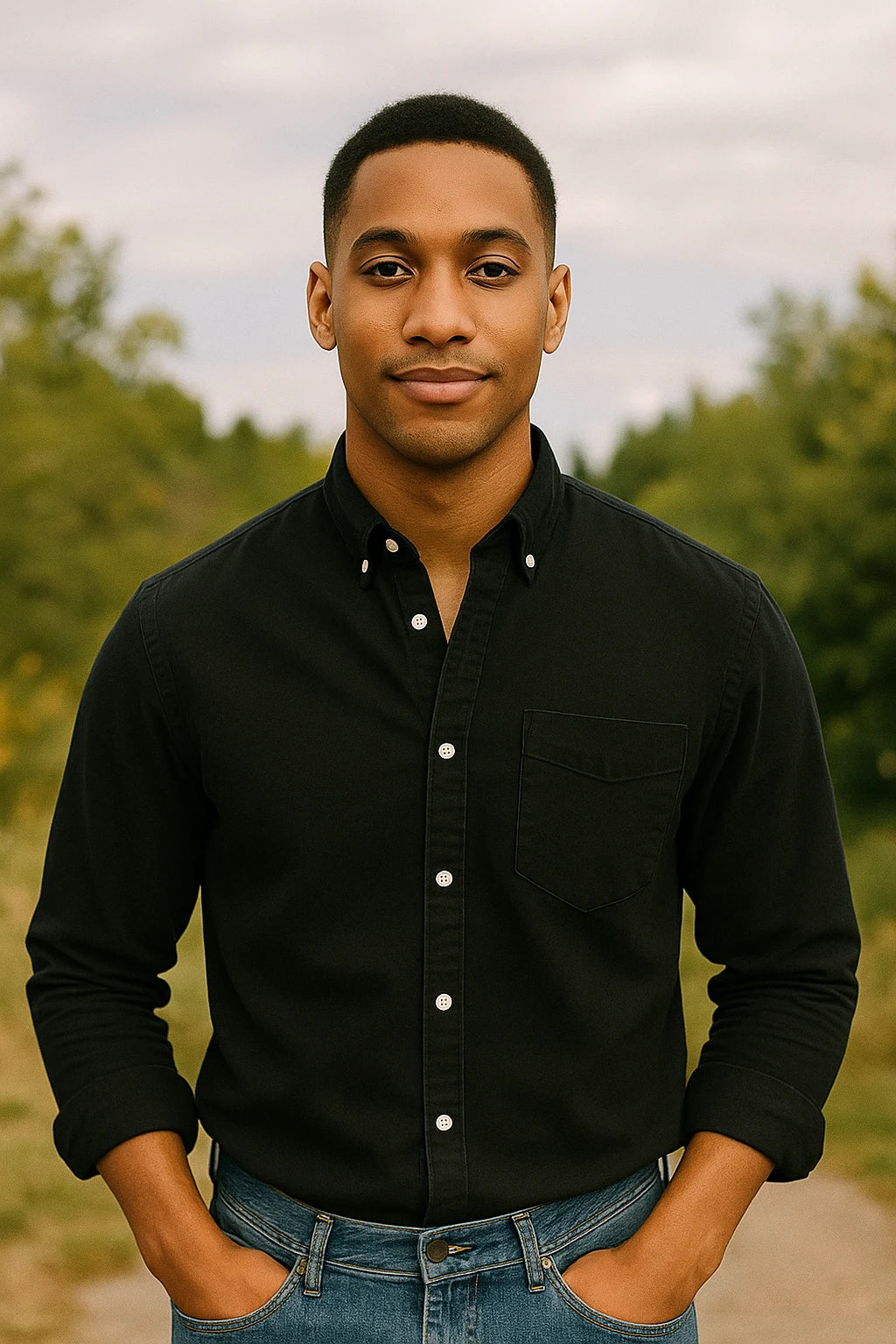 Caleb - Button-Down Oxford Shirt with Structured Collar