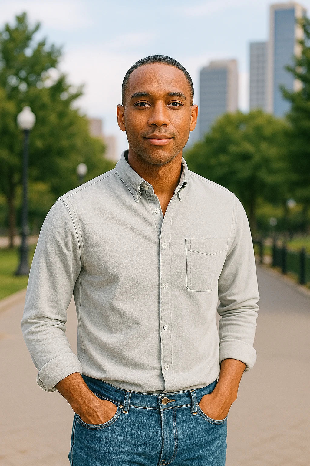 Caleb - Button-Down Oxford Shirt with Structured Collar