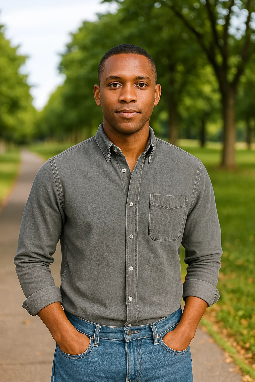 Caleb - Button-Down Oxford Shirt with Structured Collar