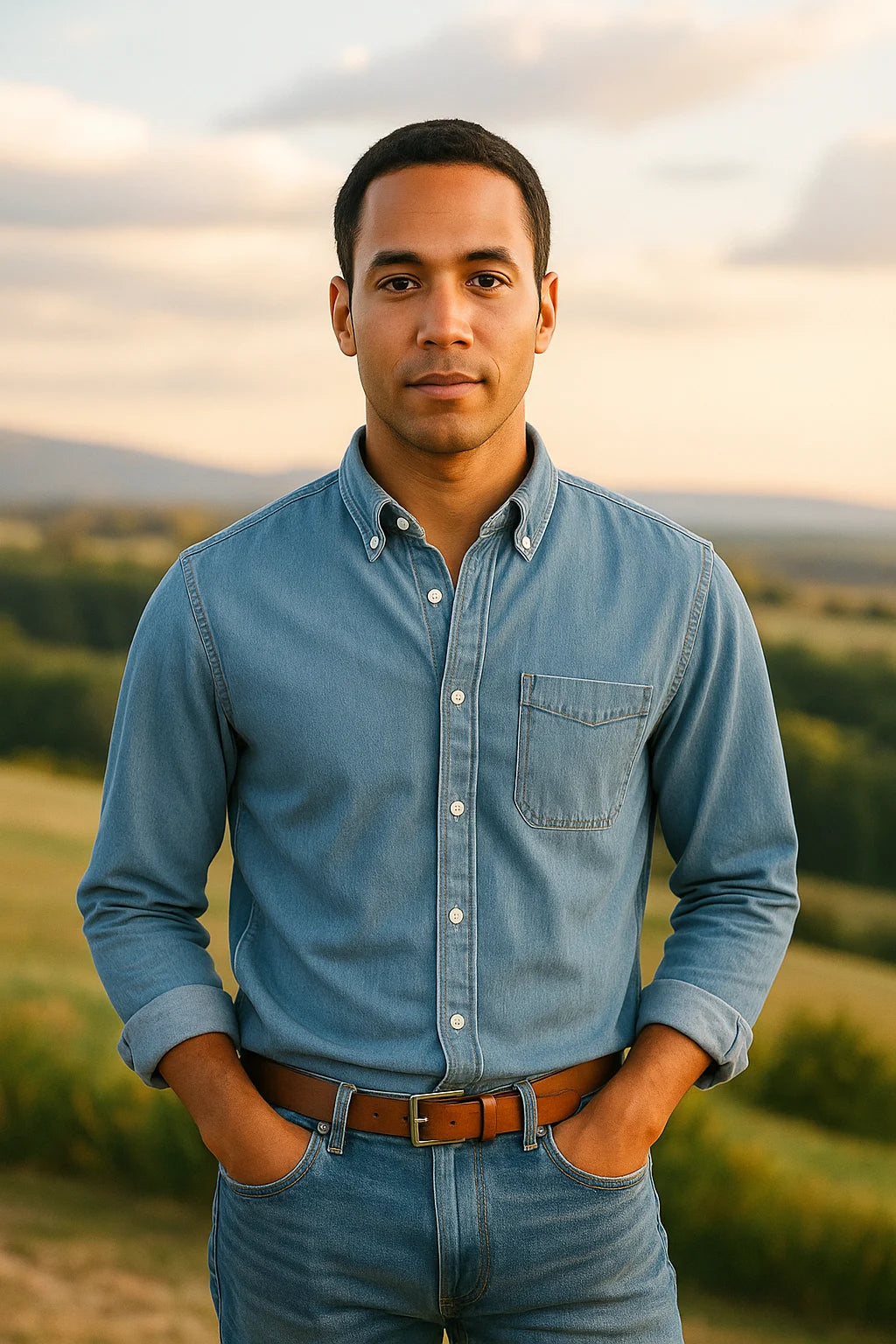 Caleb - Button-Down Oxford Shirt with Structured Collar