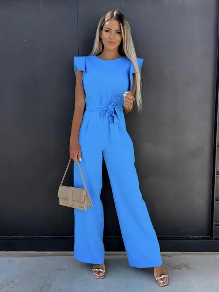 Callum – Ruffled Jumpsuit with Wide-Leg Fit for Effortless Elegance