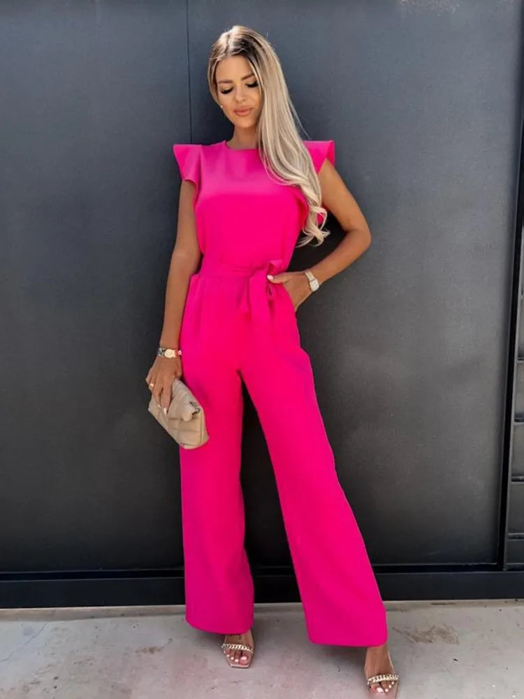 Callum – Ruffled Jumpsuit with Wide-Leg Fit for Effortless Elegance