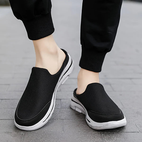 Cassian – Mesh Slip-On Mules with Cushioned Sole and Open Back Design