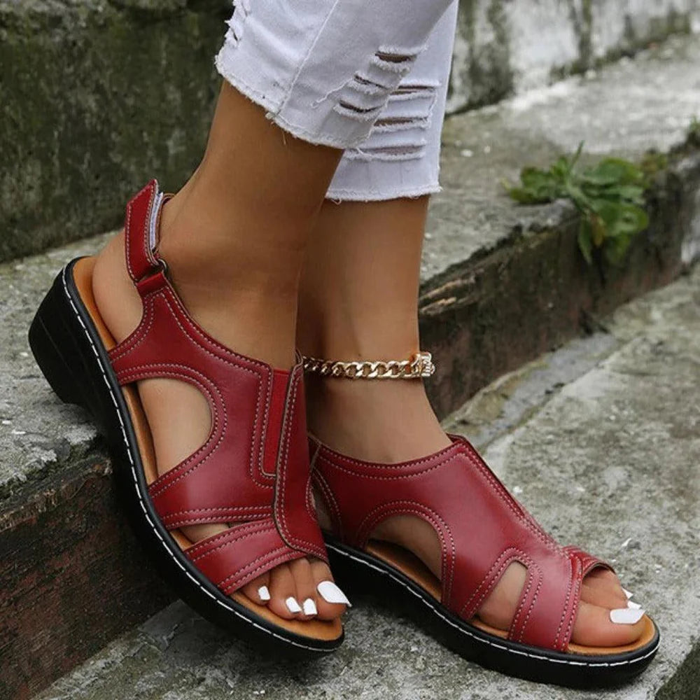 Cressida – Comfort Sandals with Arch Support and Cutout Design