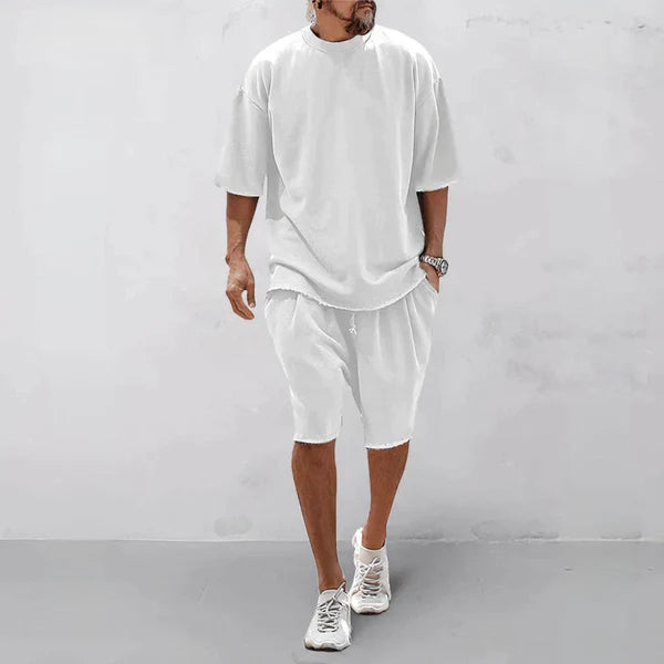 Dominic – Oversized T-Shirt and Shorts Set with Raw Hem Finish