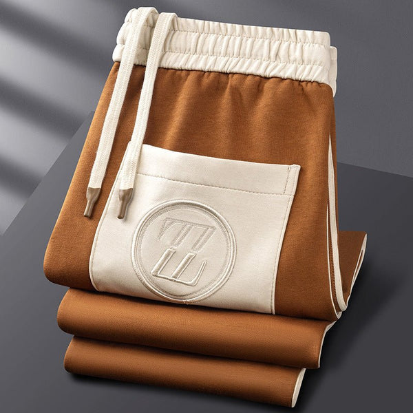 Dylan - Sport-Luxe Track Set with White Trim and Elastic Waistband