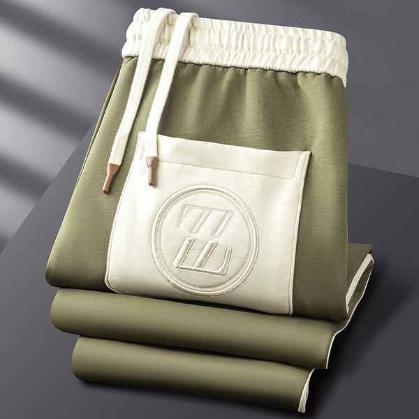 Dylan - Sport-Luxe Track Set with White Trim and Elastic Waistband