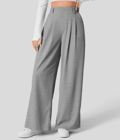 Elara – Wide-Leg Trousers with High Waist and Front Pleats