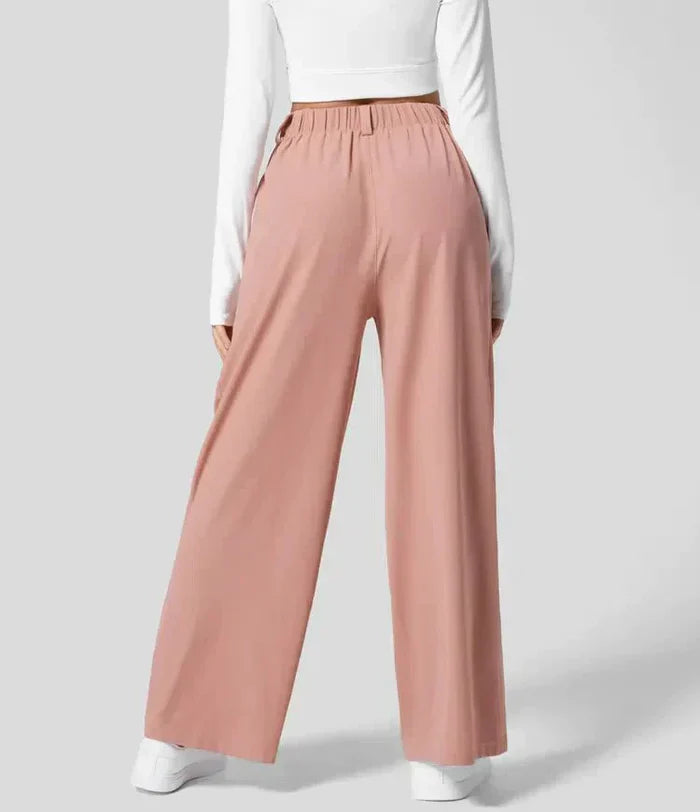 Elara – Wide-Leg Trousers with High Waist and Front Pleats