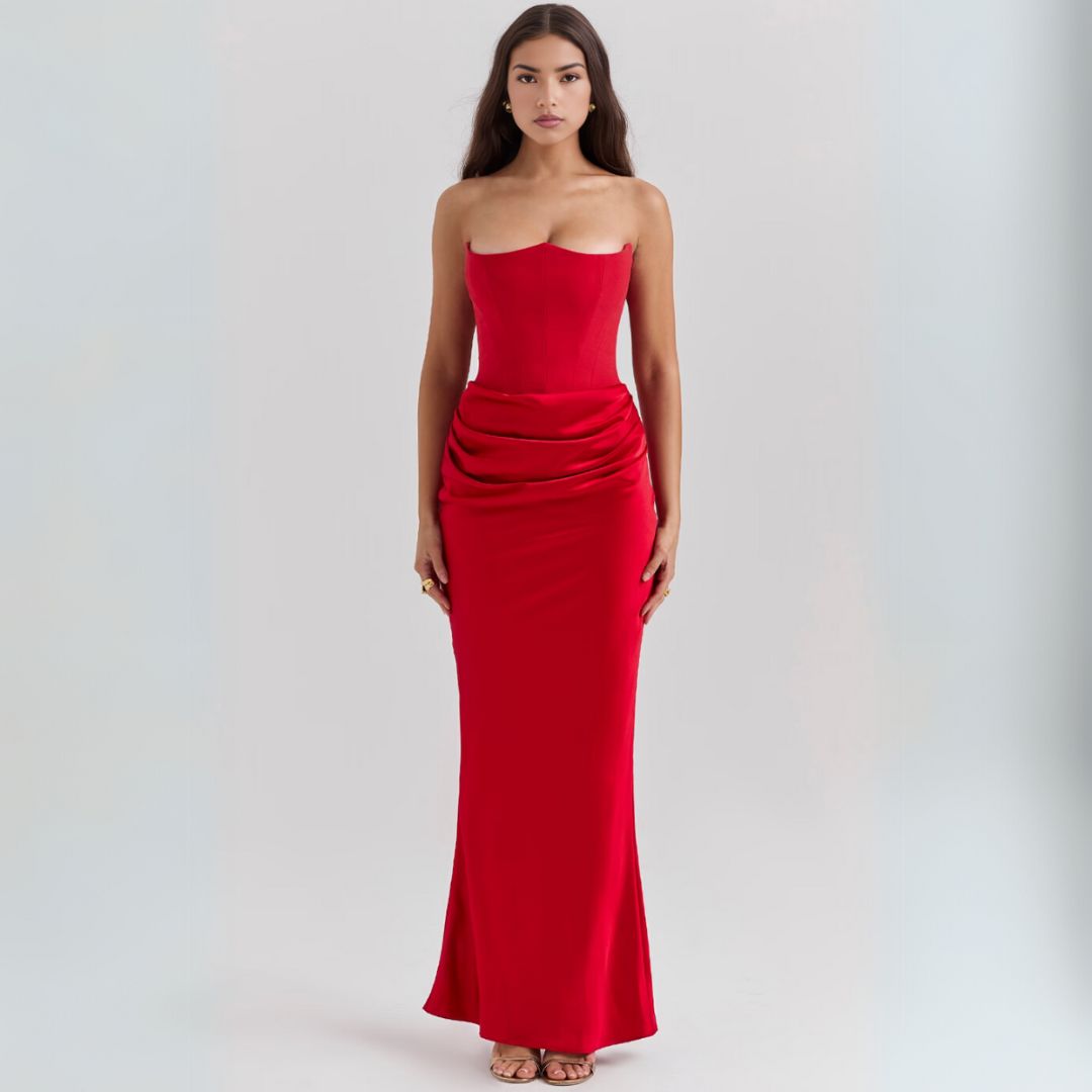 Elowen | Women's Formal Corset Maxi Dress