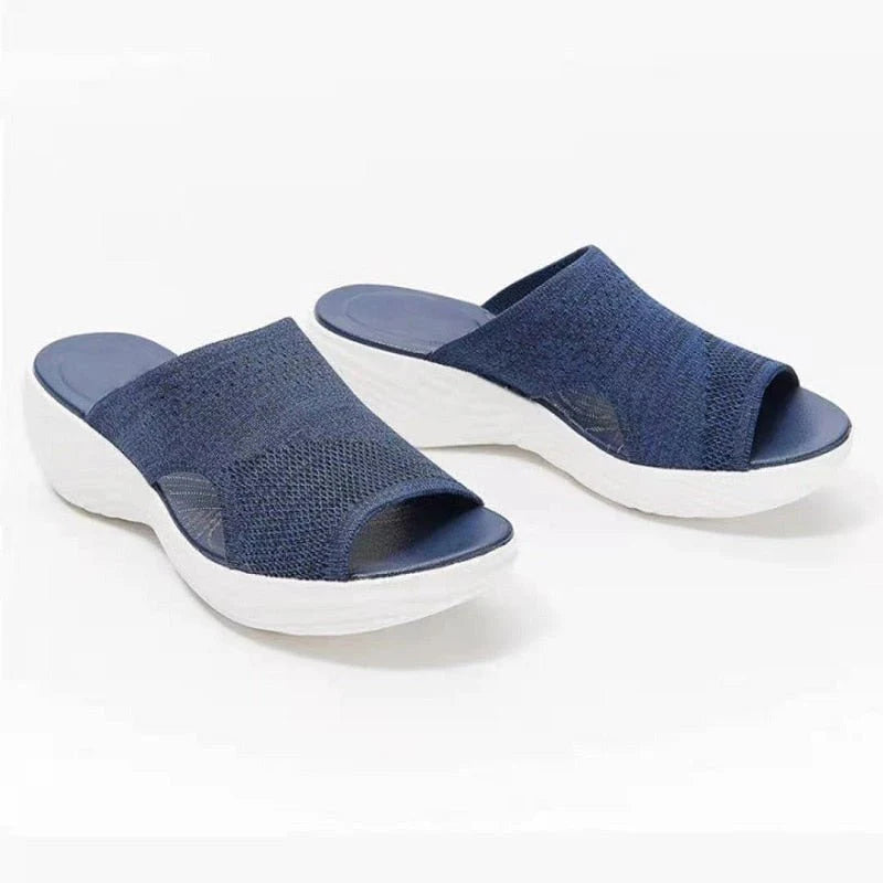 Jayda – Slide-On Platform Sandals with Cushioned Sole and Open Toe