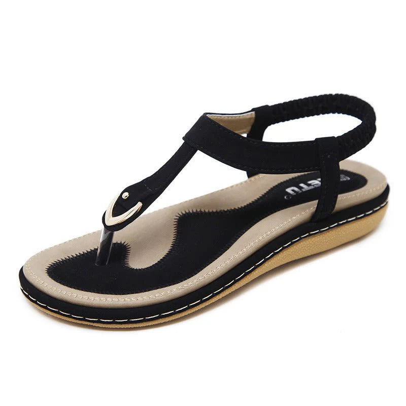 Kassandra - T-Strap Sandals with Cushioned Sole