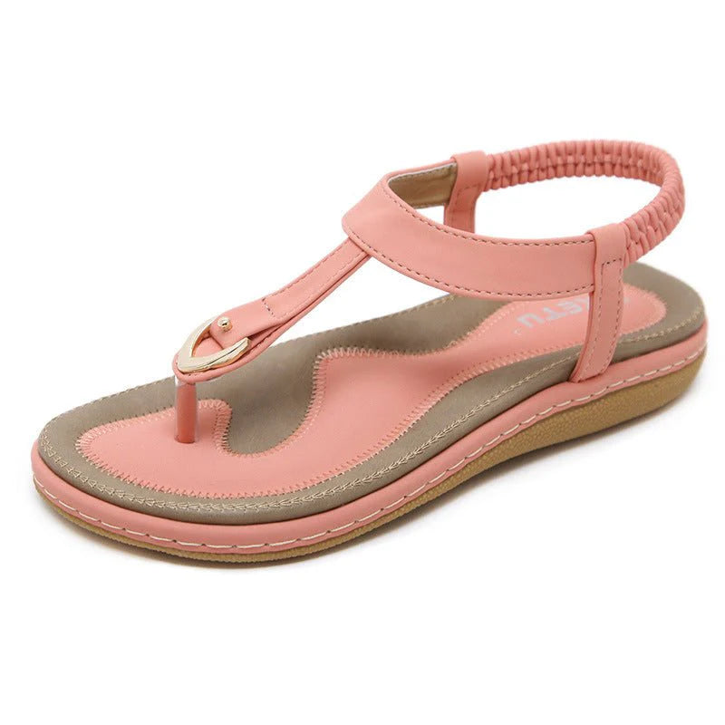 Kassandra - T-Strap Sandals with Cushioned Sole