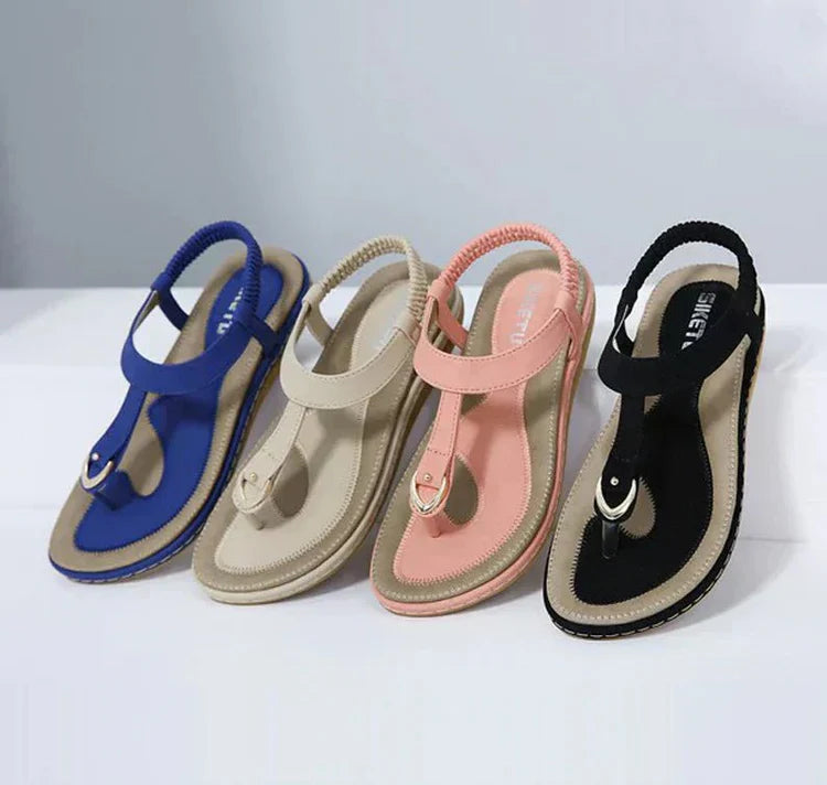 Kassandra - T-Strap Sandals with Cushioned Sole