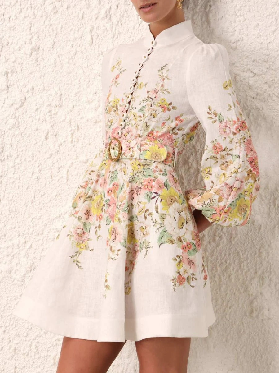Liv | Women's Summer Floral A-Line Mini Dress