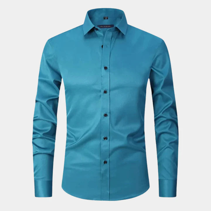 Logan – Slim-Fit Dress Shirt with Spread Collar for Formal Wear