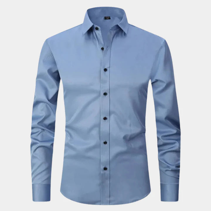 Logan – Slim-Fit Dress Shirt with Spread Collar for Formal Wear