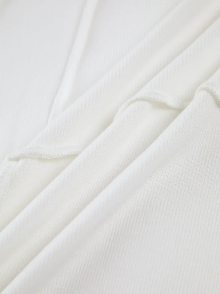 Elyse – Ribbed Long Sleeve Top with Exposed Seam Detailing