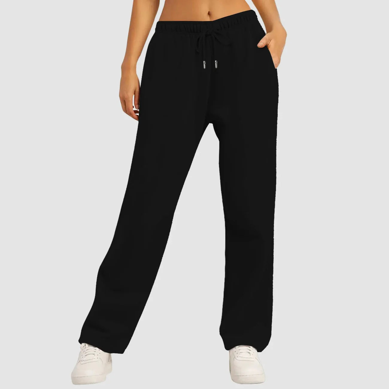 Luna – Wide Leg Joggers with Drawstring Waist and Side Pockets
