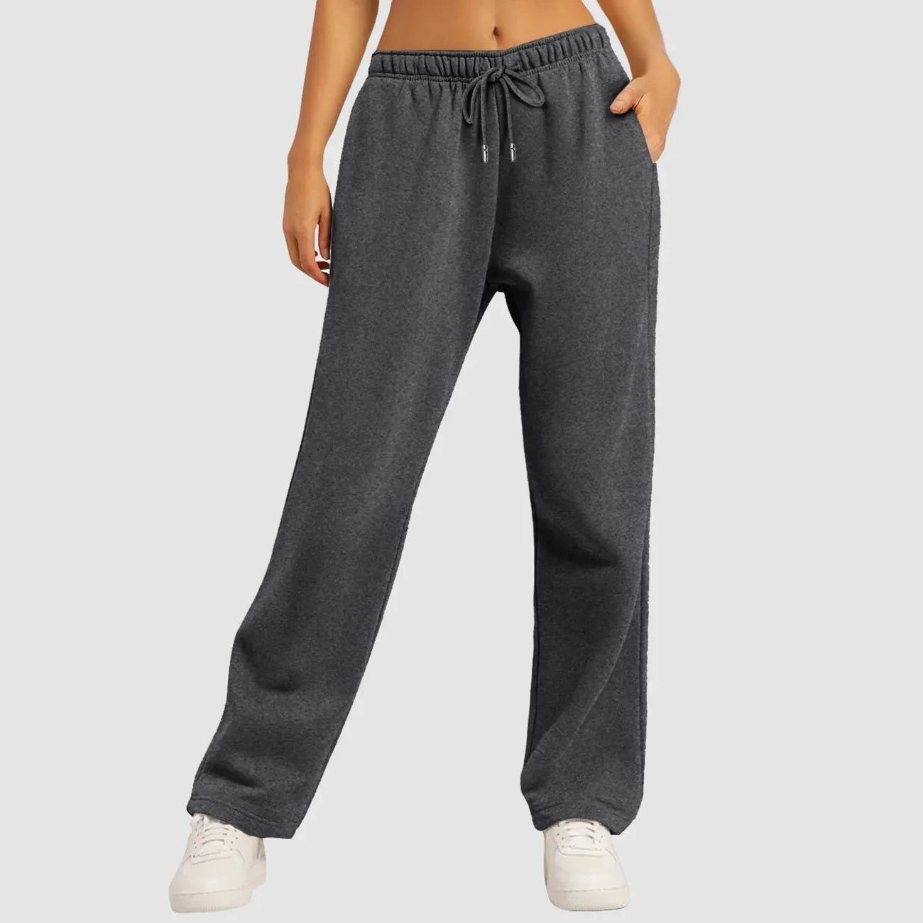Luna – Wide Leg Joggers with Drawstring Waist and Side Pockets